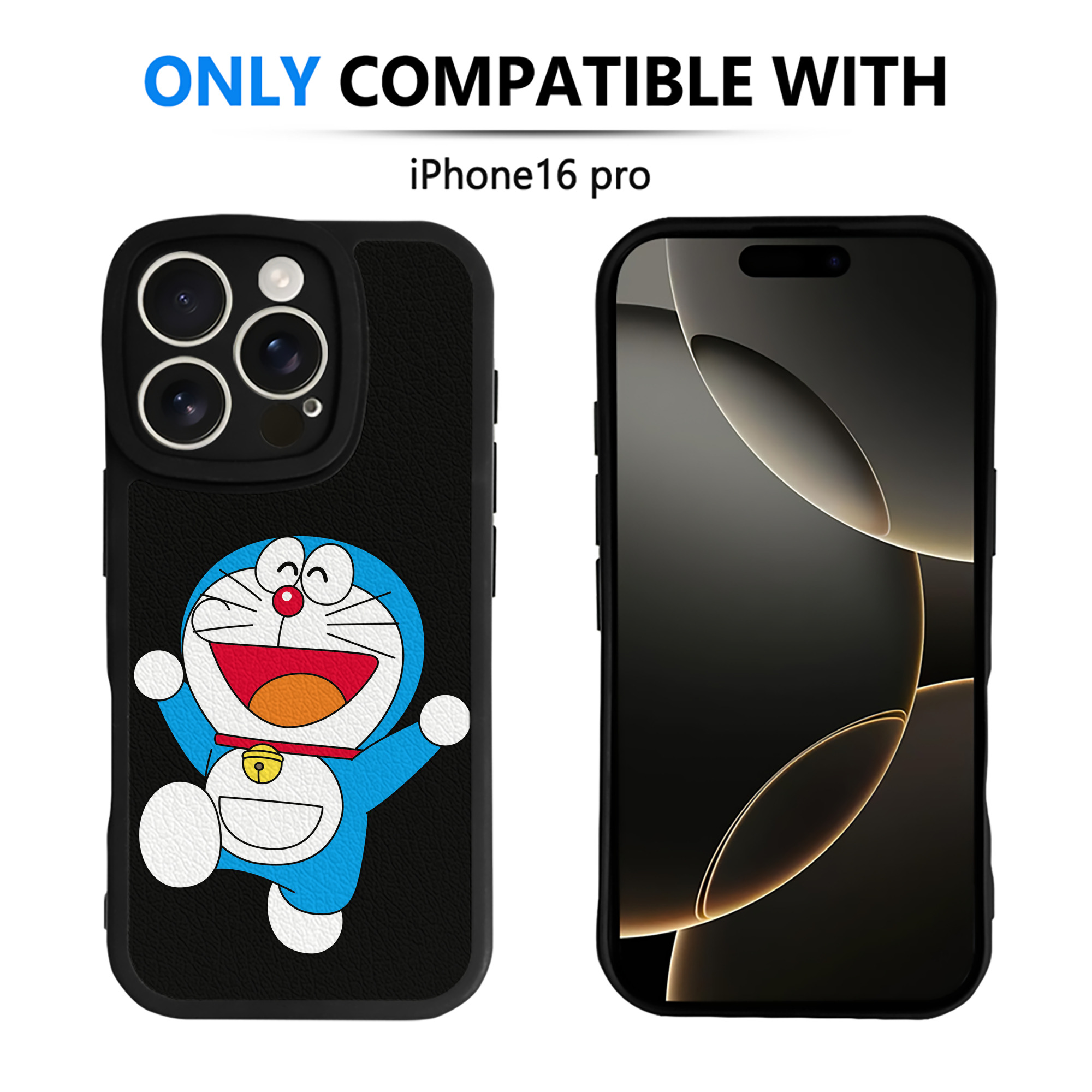 （画像用） ドラえもん Doraemon 【iPhone 16シリーズ対応】シリコンスマホケース（レザー調） 材質：シリコン